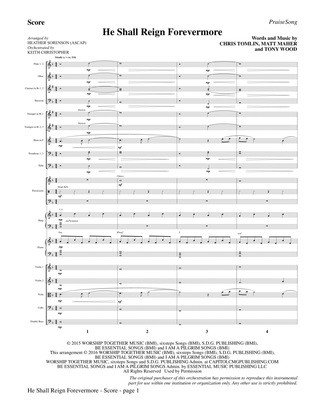 He Shall Reign Forevermore (with "Angels We Have Heard on High") - Full Score