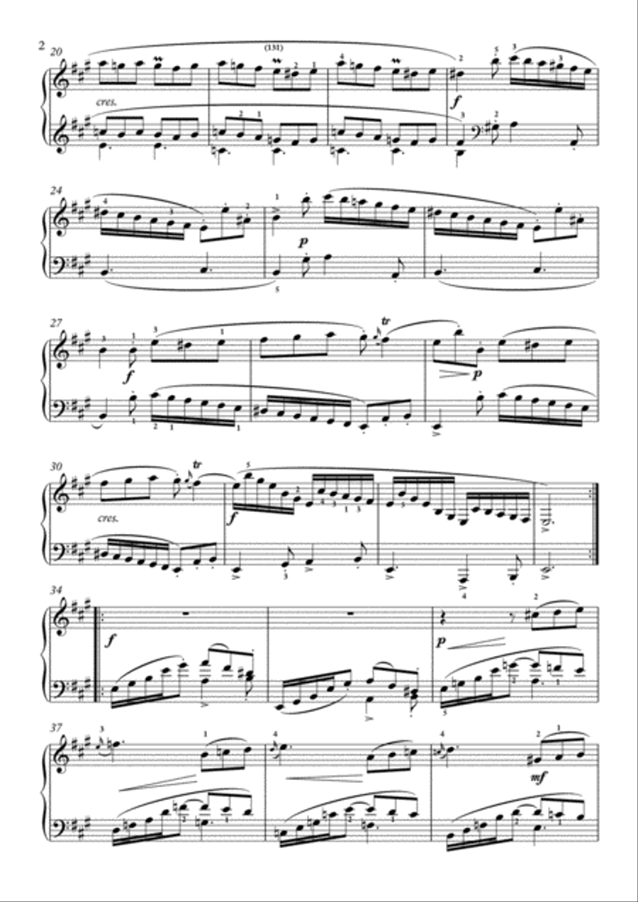 Scarlatti-Sonata in A-Major L.132 K.429(piano) Piano Solo scores gallery preview page 3