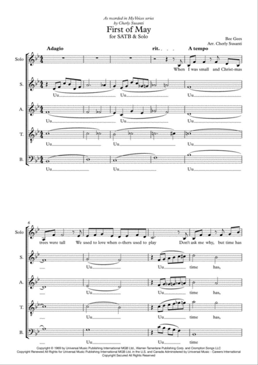 First Of May 4-Part scores gallery preview page 1