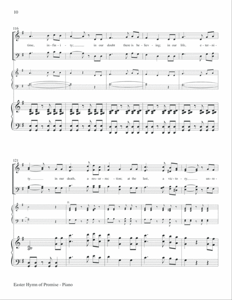 Easter Hymn of Promise Choir scores gallery preview page 21