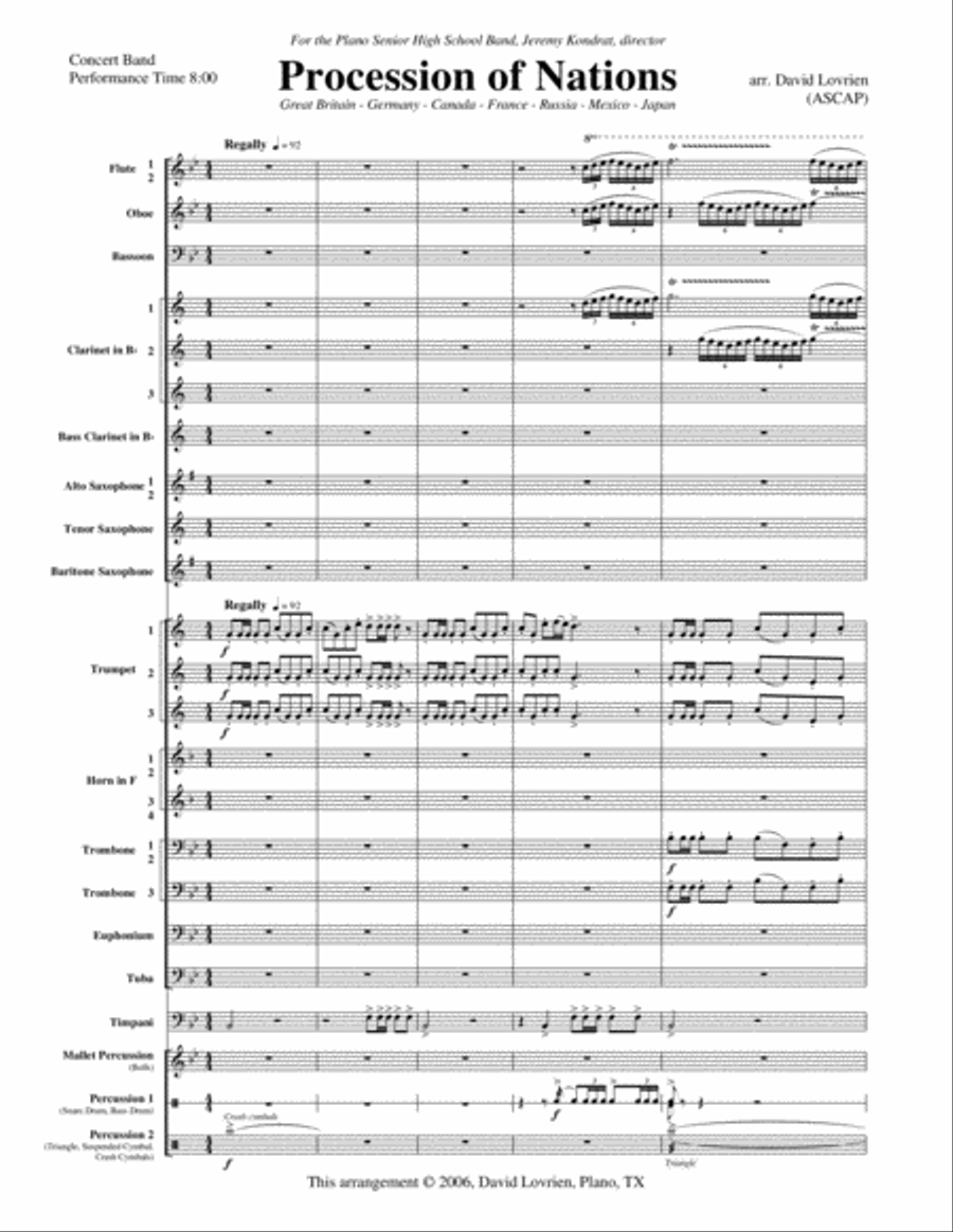 Procession of Nations Concert Band scores gallery preview page 2