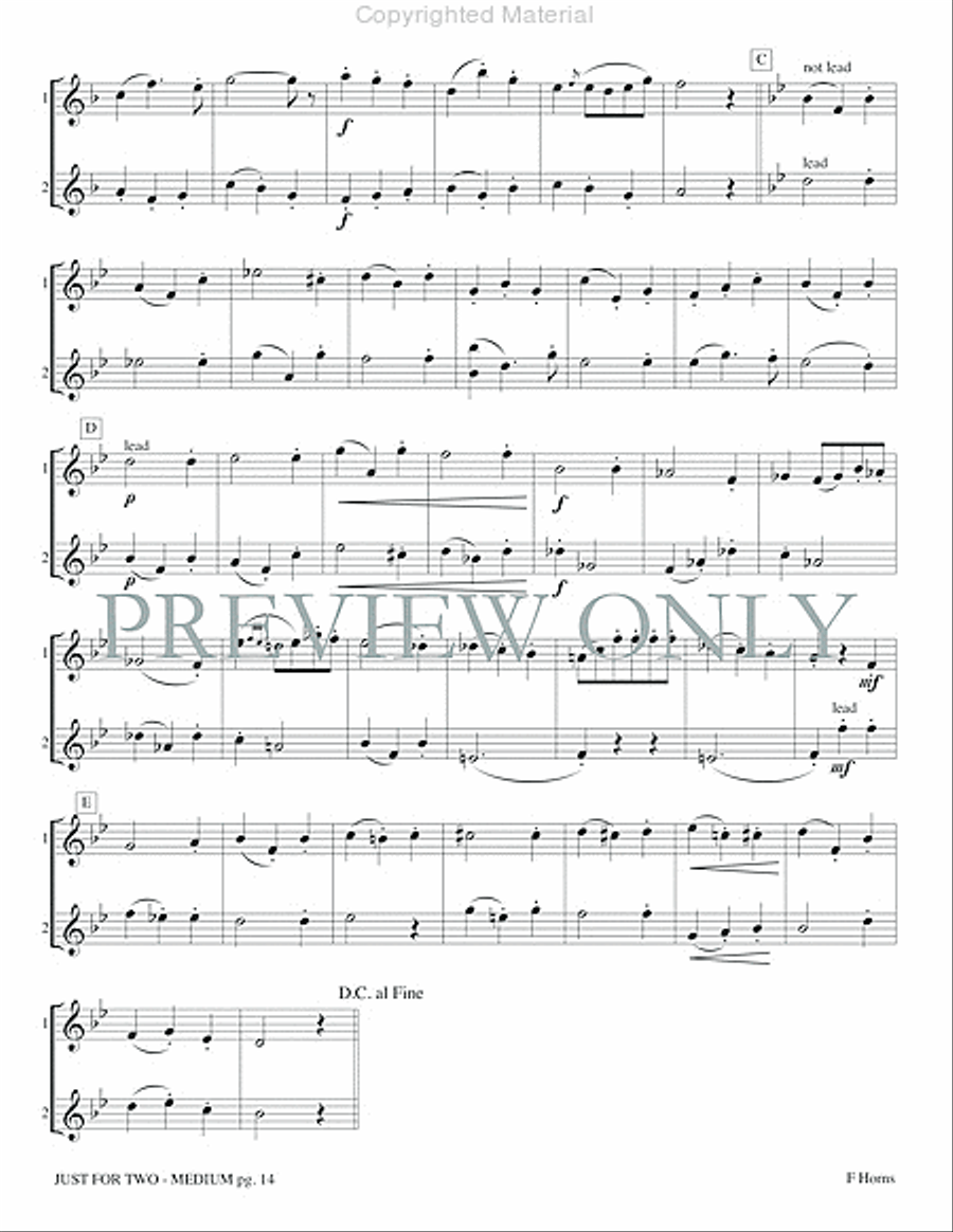 Just for Two Medium Just for Two Medium Small Ensemble scores gallery preview page 16
