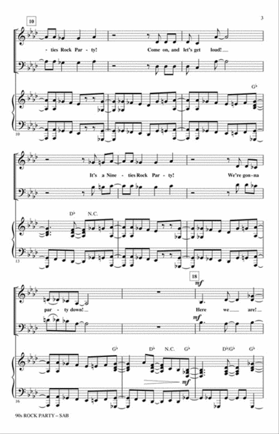 90s Rock Party 3-Part scores gallery preview page 3