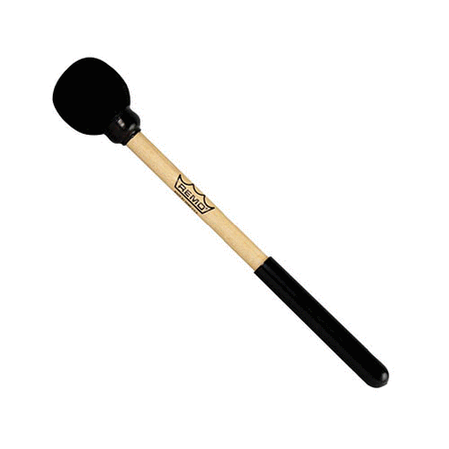 Mallet, Ez Bass Drum, Single, 2.5“ X 14”, With Black Handle Grip, Natural Wood, Black