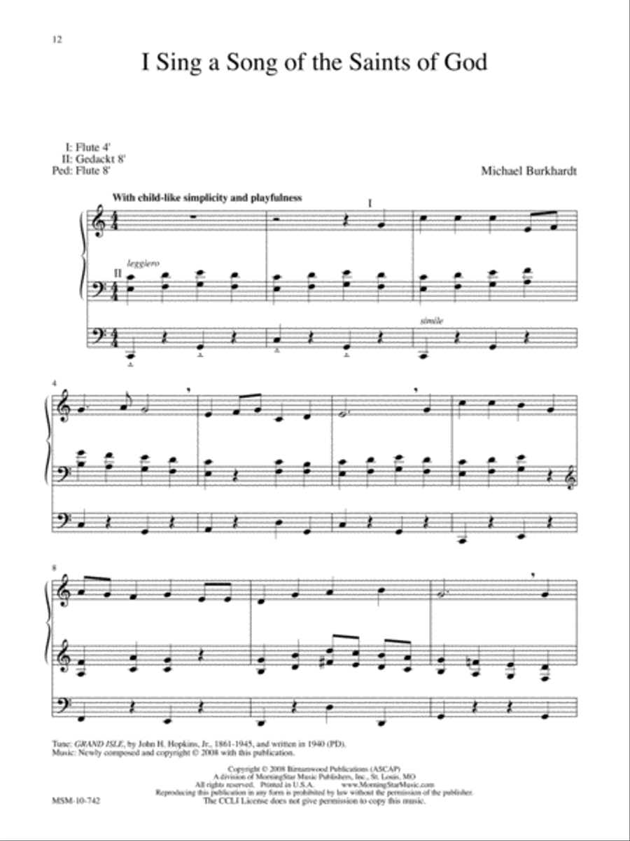 Hymns for the Saints (for Organ) Organ scores gallery preview page 5