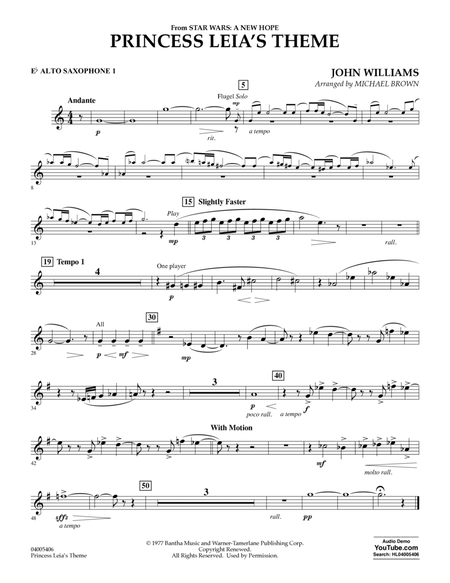 Princess Leia's Theme - Eb Alto Saxophone 1
