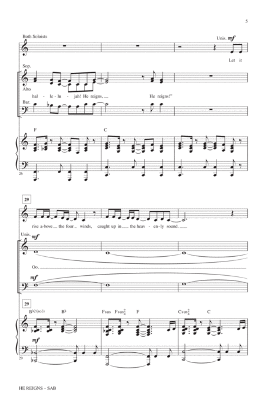 He Reigns 3-Part scores gallery preview page 4