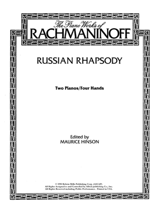 Book cover for Russian Rhapsody - Piano Duo (2 Pianos, 4 Hands)