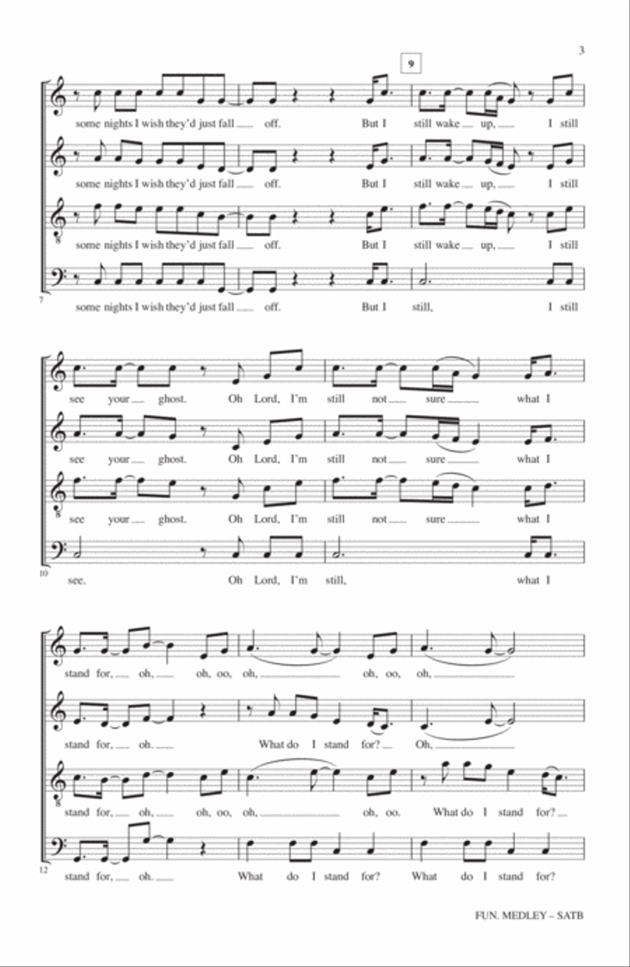 fun. Medley (from the Sing-Off) (arr. Deke Sharon) 4-Part scores gallery preview page 2