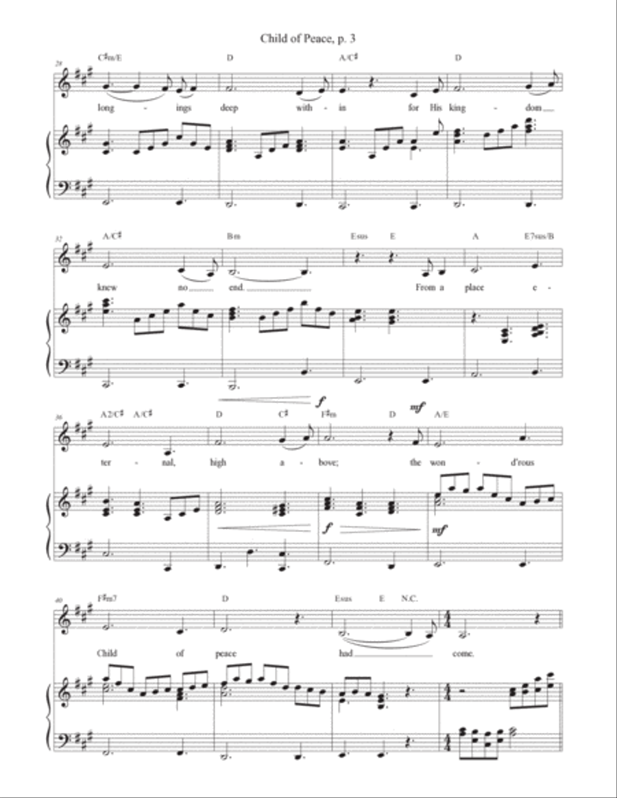 Child Of Peace Child Of Peace Piano, Vocal, Guitar scores gallery preview page 3