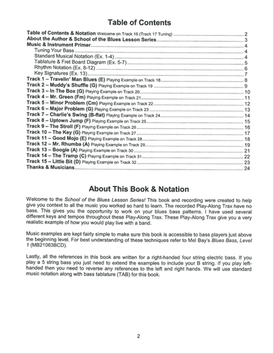 Blues Bass Play-Along Trax Bass Guitar scores gallery preview page 3