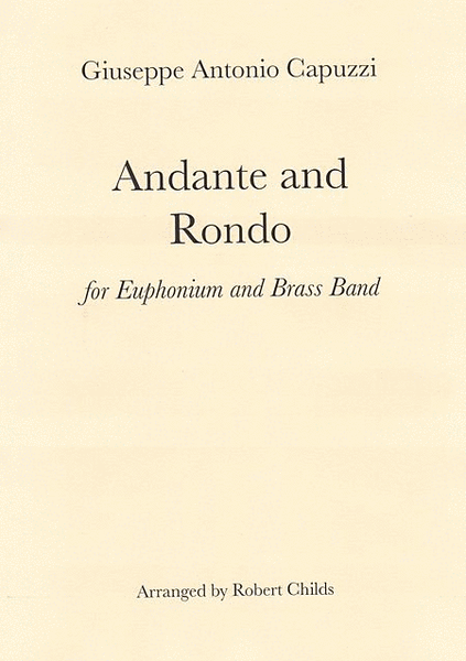 Andante and Rondo by Antonio Capuzzi Euphonium - Sheet Music