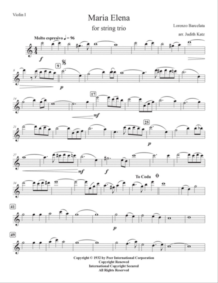 Maria Elena String Trio scores gallery preview page 6