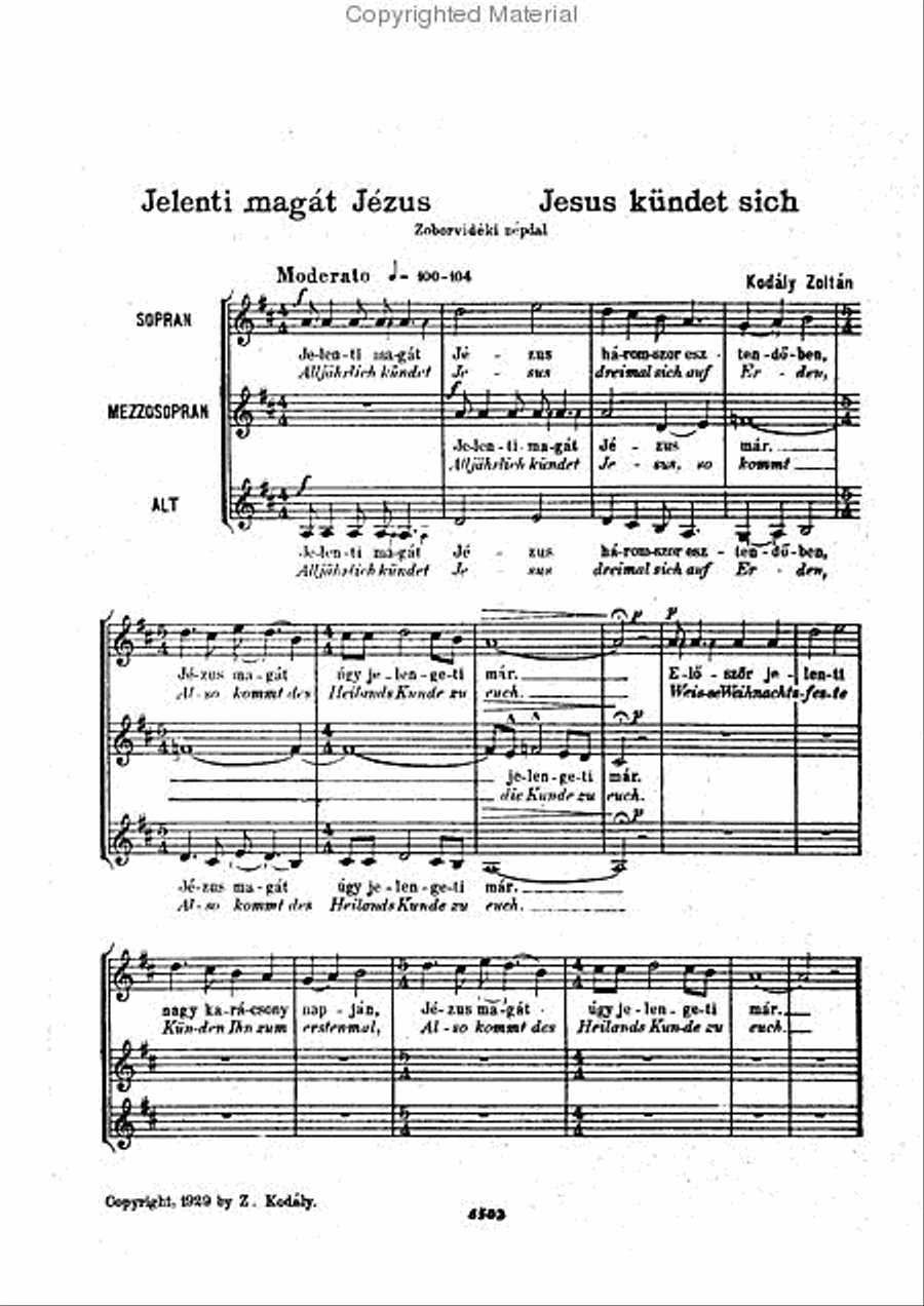 Jesus Kundet Sich Jesus Kundet Sich School and Community scores gallery preview page 2