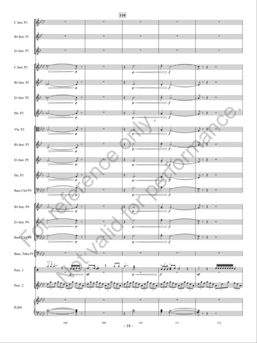 Variations On An African Hymnsong Concert Band scores gallery preview page 19