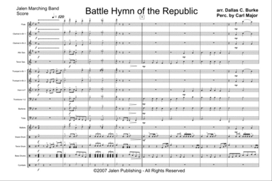 Battle Hymn Marching Band scores gallery preview page 2