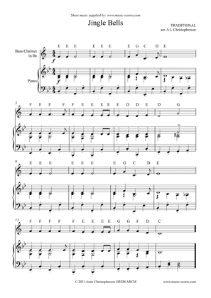 Jingle Bells - Very Easy Bass Clarinet