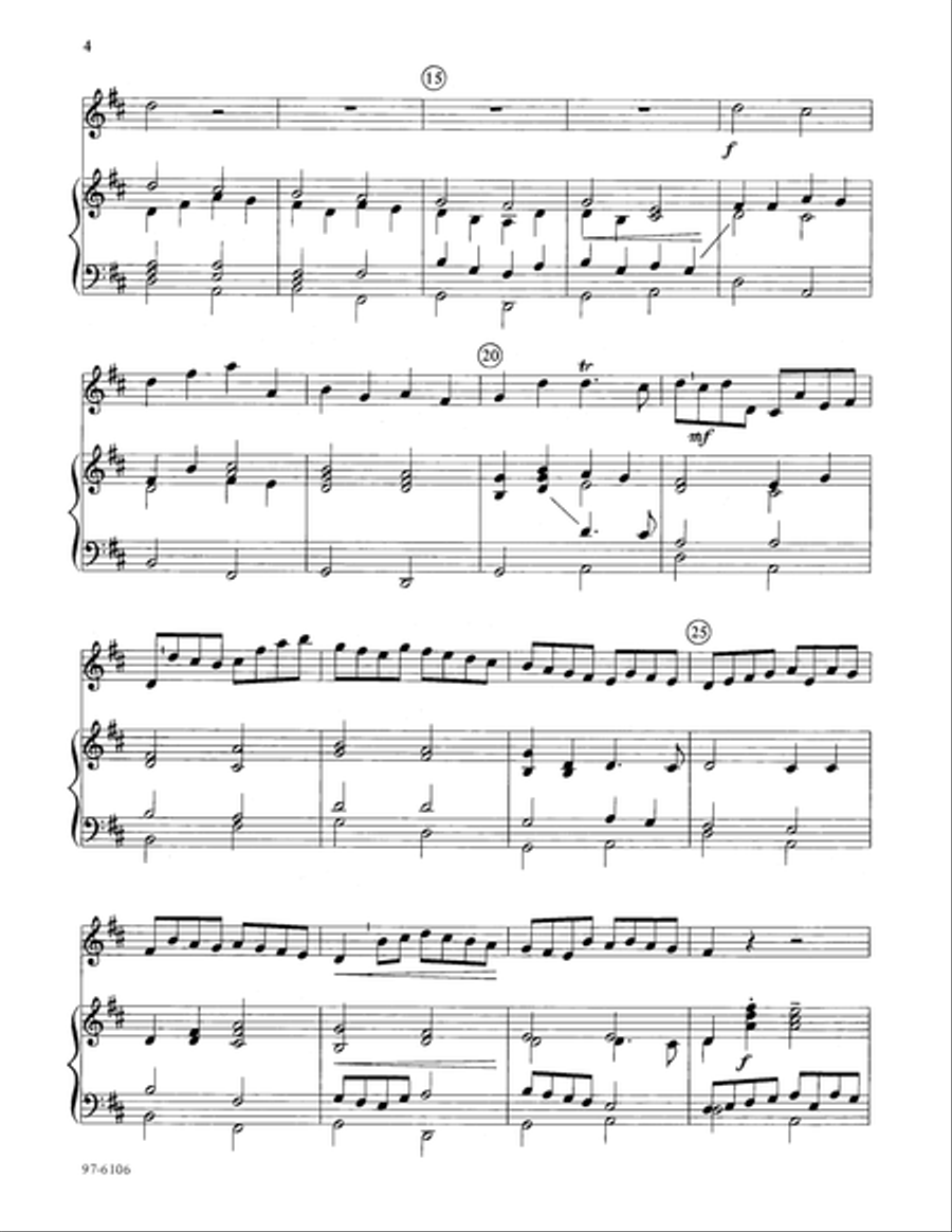 Canon in D / The Celebrated Canon (Organ and Flute or Clarinet) Clarinet scores gallery preview page 3