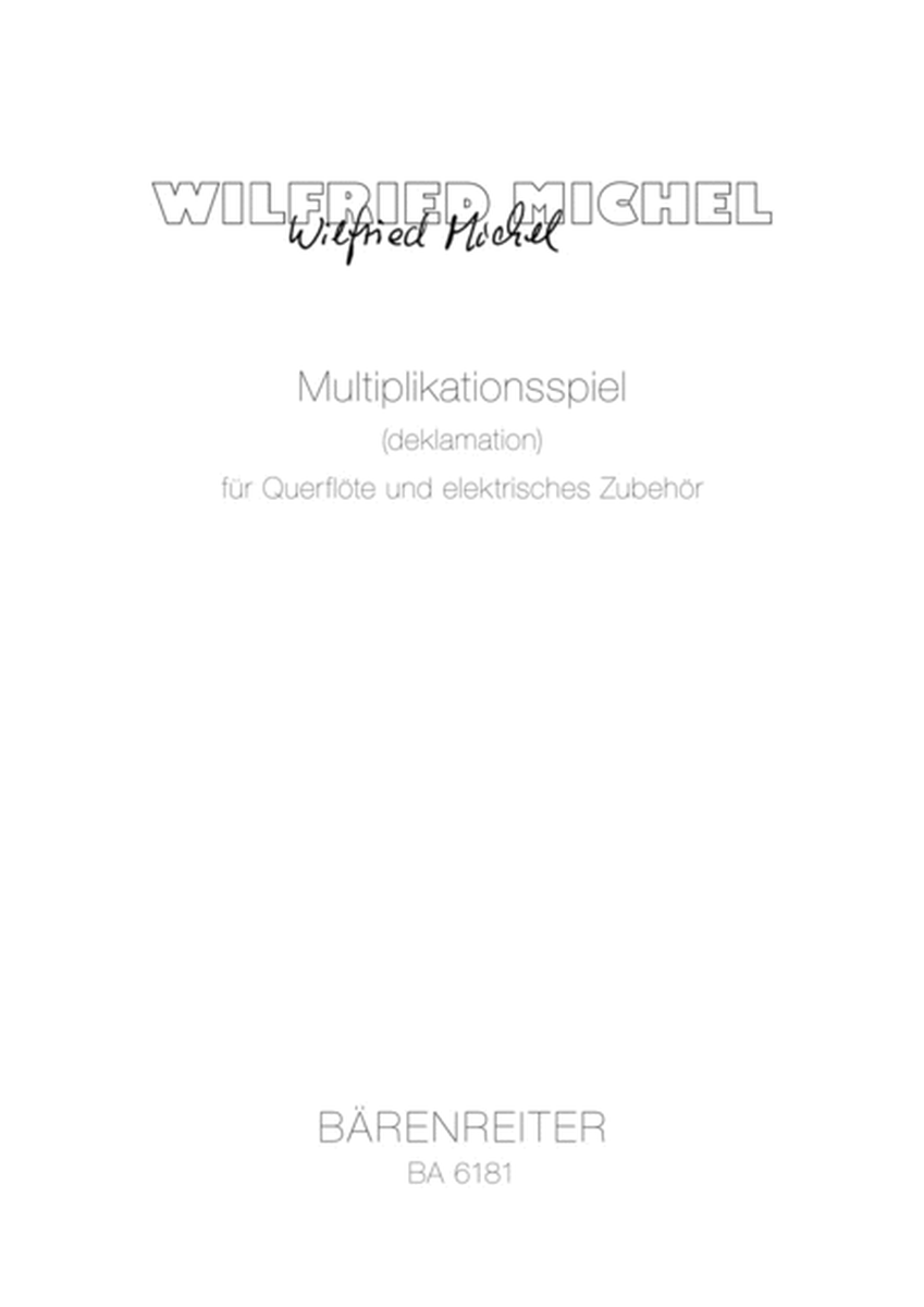 Multiplikationsspiel for Flute and electric equipment
