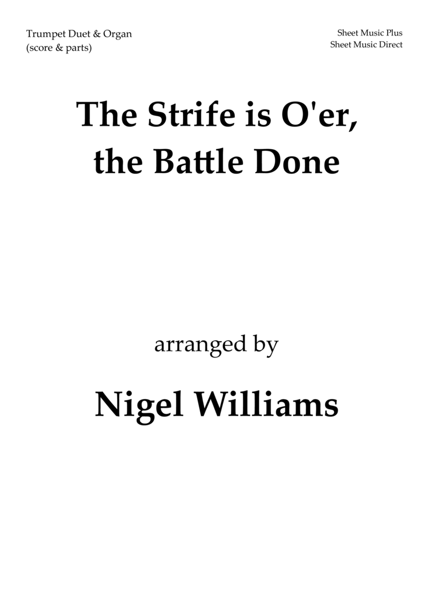 The Strife is O'er, the Battle Done, for Trumpet Duet and Organ image number null