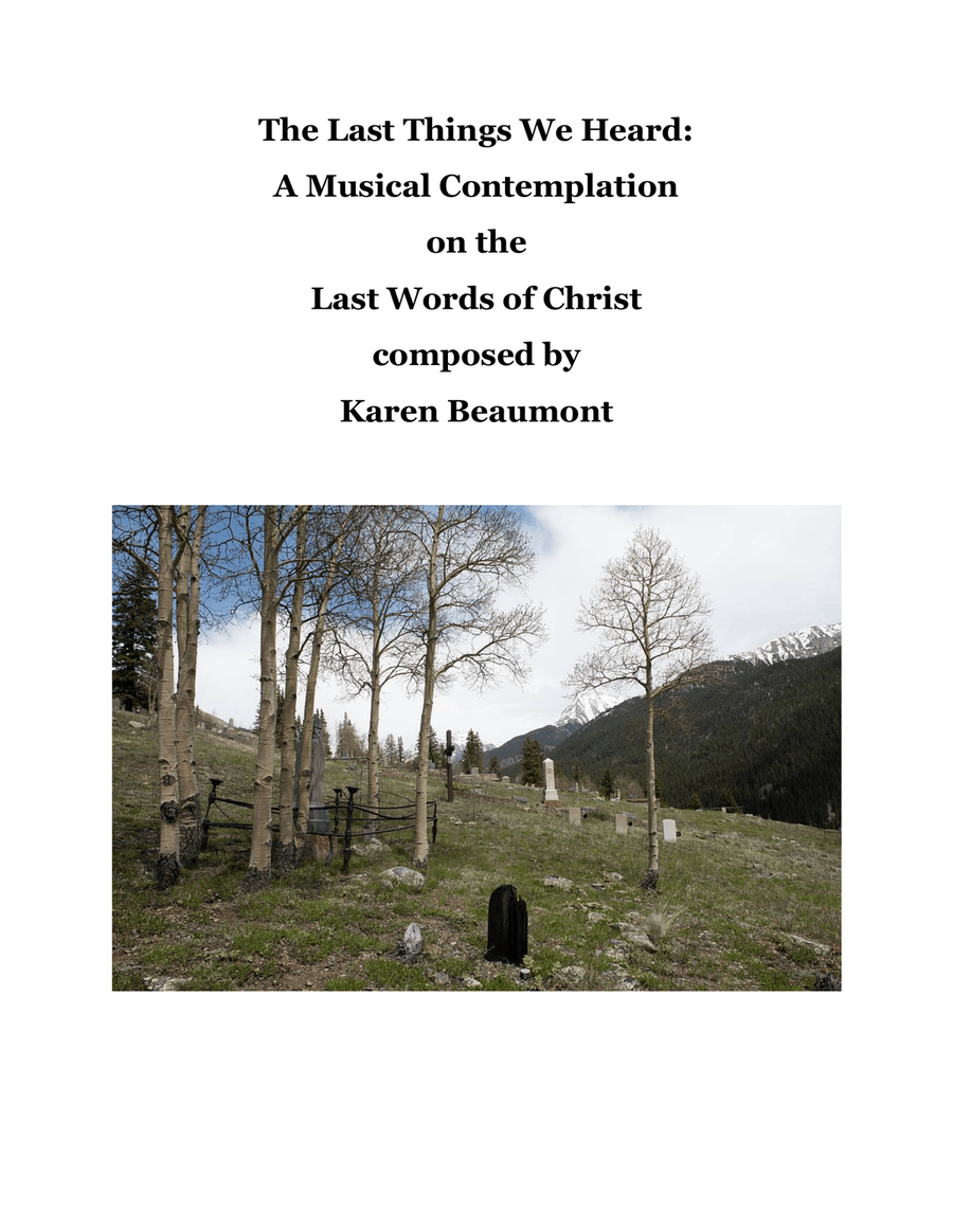 The Last Things We Heard: A Contemplation on the Last Words of Christ (easy pedal) Organ Solo scores gallery preview page 1