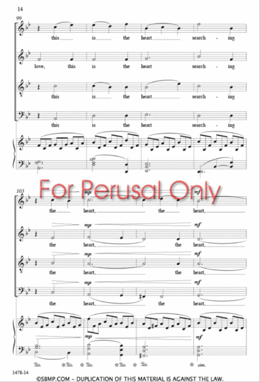 Searching Love - SATB Octavo 4-Part scores gallery preview page 13