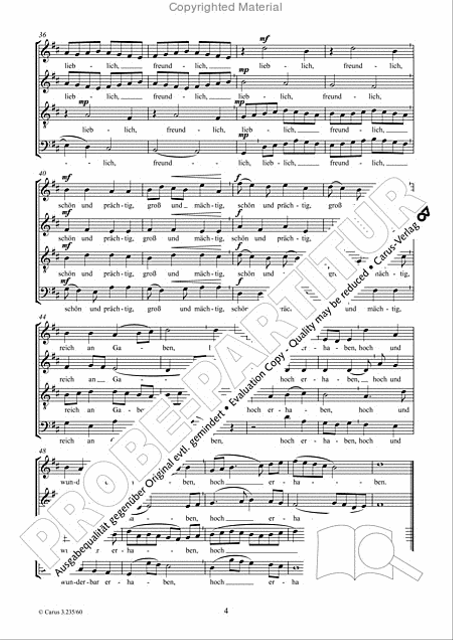 How brightly beams the morning star (Wie schon leuchtet der Morgenstern) 4-Part scores gallery preview page 5