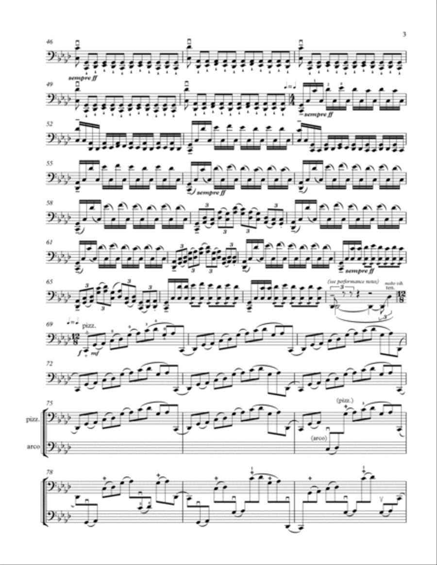 Non-Periodic Passacaglia Cello Solo scores gallery preview page 3