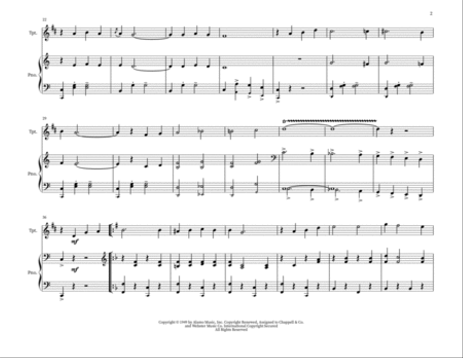 The Merry Christmas Polka Trumpet Duet scores gallery preview page 2
