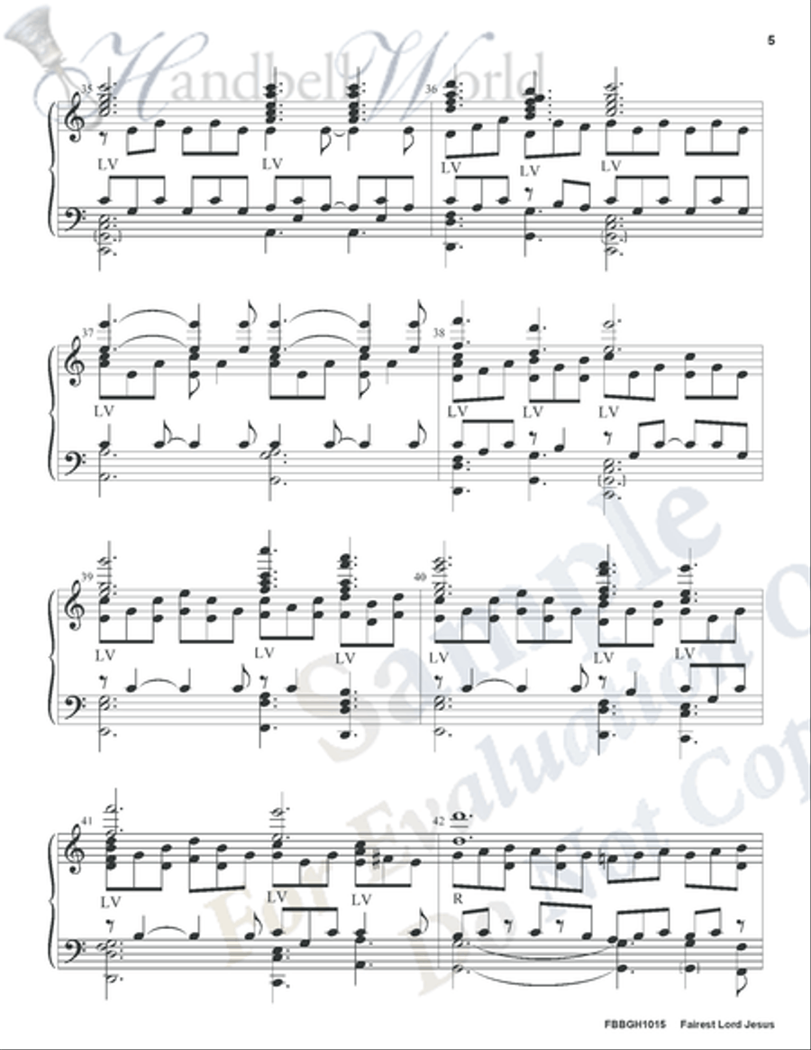 Fairest Lord Jesus 5-Octaves scores gallery preview page 4