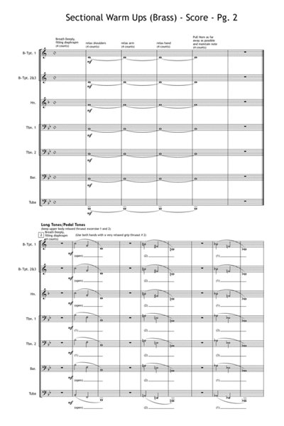 Sectional Warm Ups (for Brass and Woodwinds) (excerpts) image number null