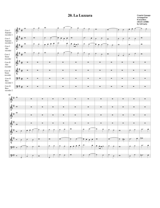 Sonata no.20 a8 (28 Sonate a quattro, sei et otto, con alcuni concerti (1608)) "La Luzzara" (arrange
