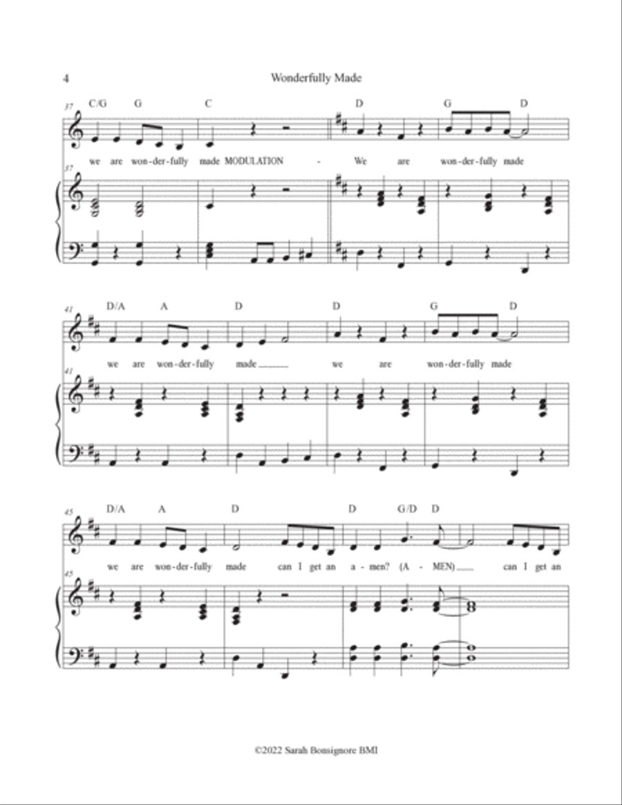 Wonderfully Made Voice scores gallery preview page 5