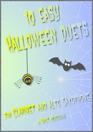 Book cover for 10 Easy Halloween Duets for Clarinet and Alto Saxophone