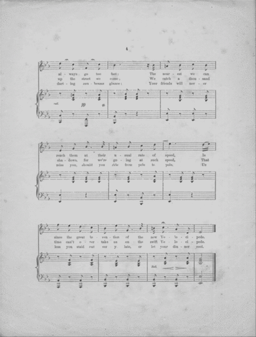 The New Velocipede. Song of the Last Sensation Voice scores gallery preview page 3