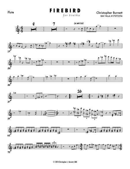 Firebird, BMI Work #17075594 (Flute Parts) image number null