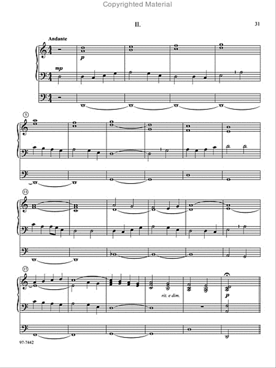 Variations on American Hymn Tunes for Keyboard Organ scores gallery preview page 18