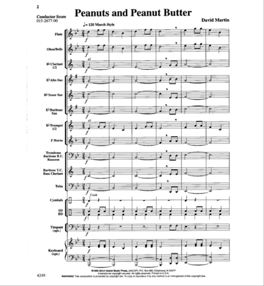 Peanuts & Peanut Butter Concert Band scores gallery preview page 2