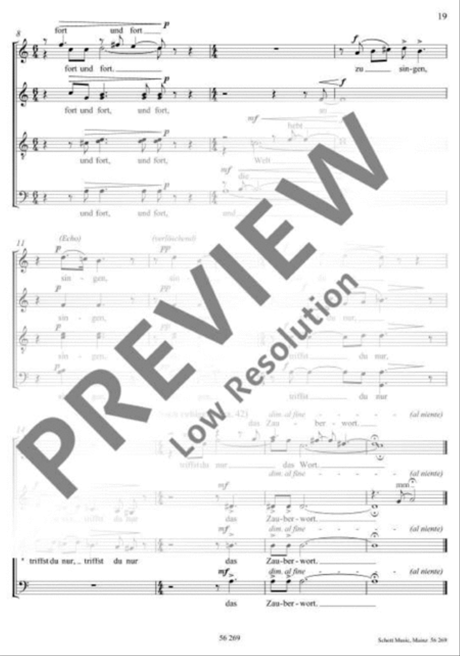 Sechs Eichendorff-Gesänge Mixed Choir scores gallery preview page 20