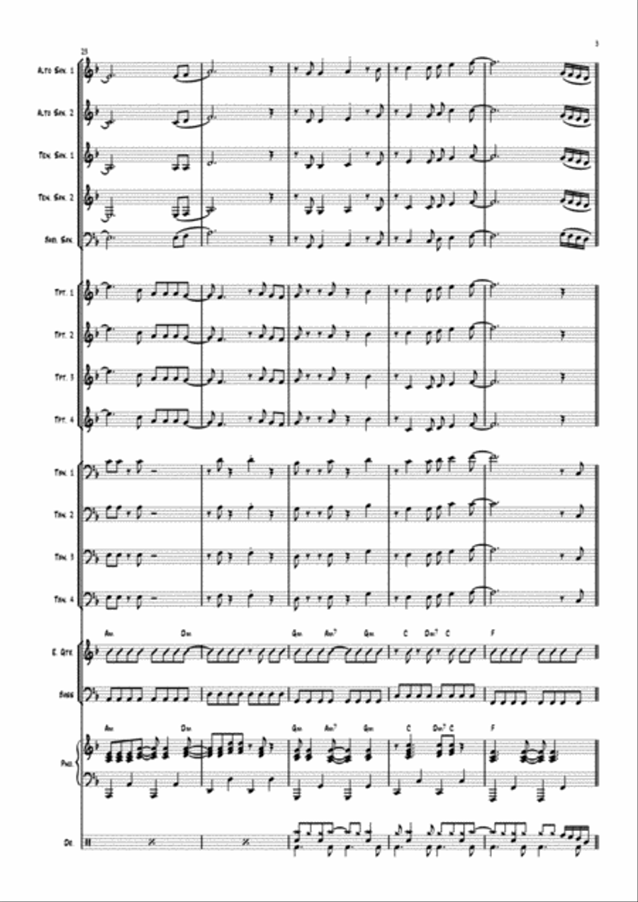Don't Stop Me Now Jazz Ensemble scores gallery preview page 5