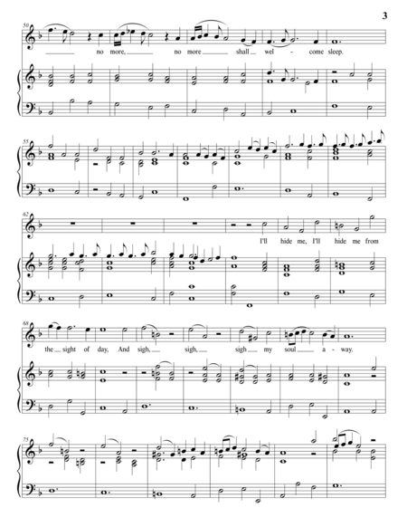 PURCELL: O, let me weep! (transposed to D minor)
