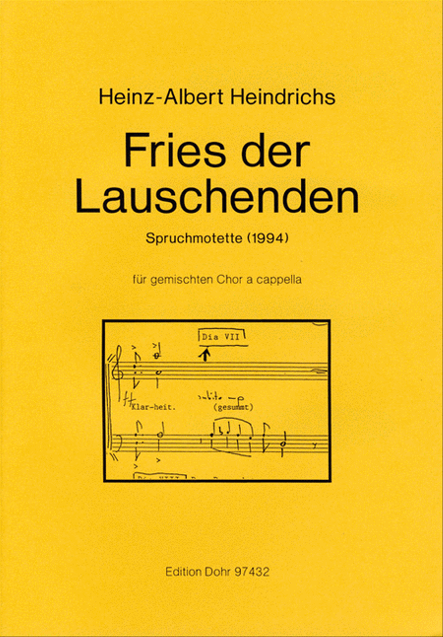 Fries der Lauschenden (1994) -Spruchmotette für gemischten Chor a cappella- (nach den Plastiken von Ernst Barlach und nach Gebeten von Kurt Weigel) A Cappella scores gallery preview page 1