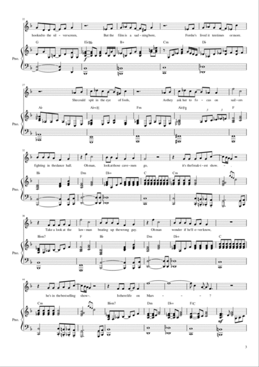 Life On Mars Voice scores gallery preview page 3