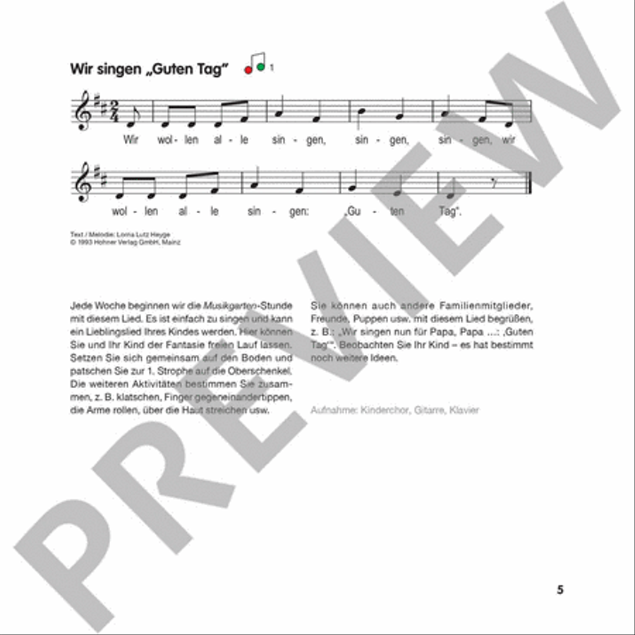 Musikgarten 1 - Zu Hause CD scores gallery preview page 5