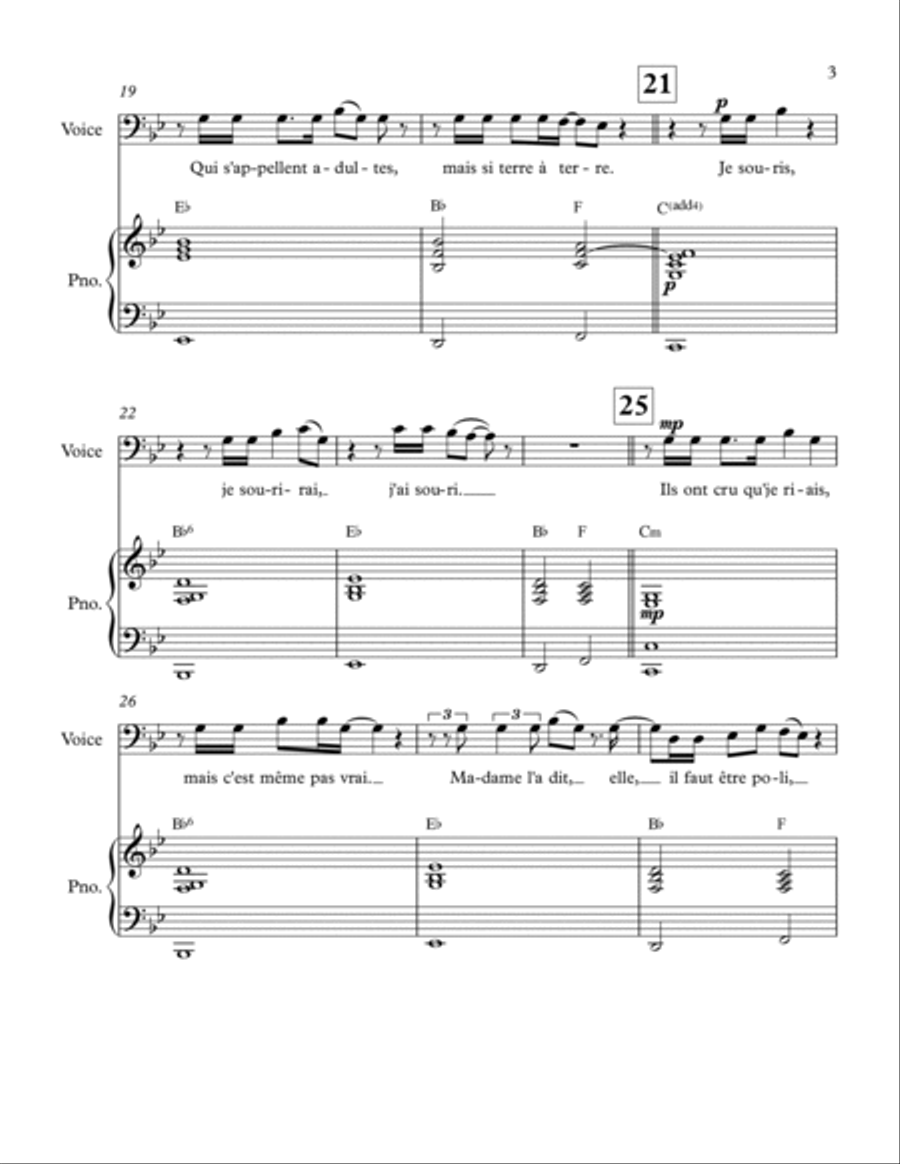 Cheese Piano, Vocal, Guitar scores gallery preview page 3