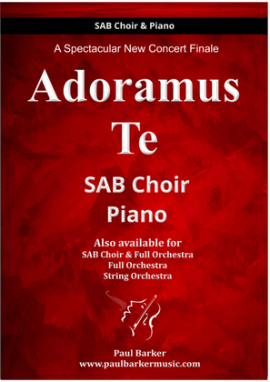 Adoramus Te (SAB Choir/Piano Score)