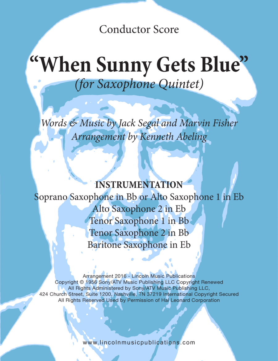 When Sunny Gets Blue When Sunny Gets Blue Saxophone Quintet scores gallery preview page 1