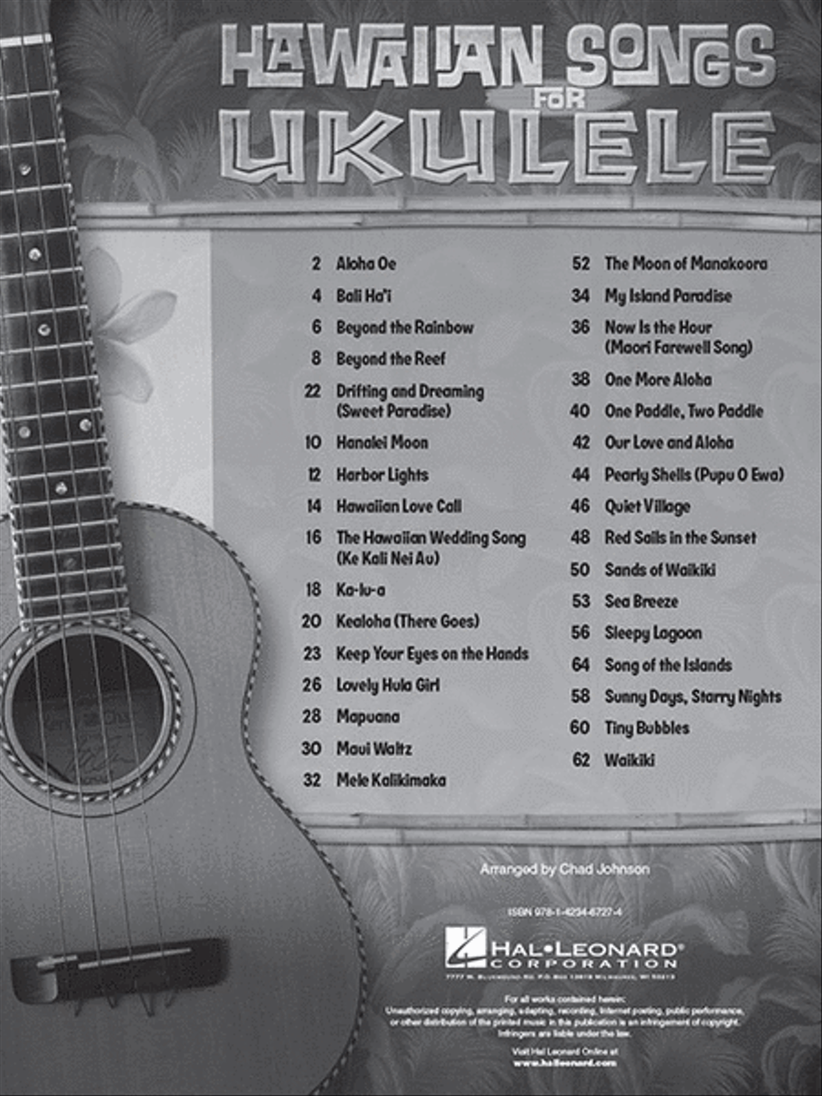 Hawaiian Songs for Ukulele Ukulele scores gallery preview page 2