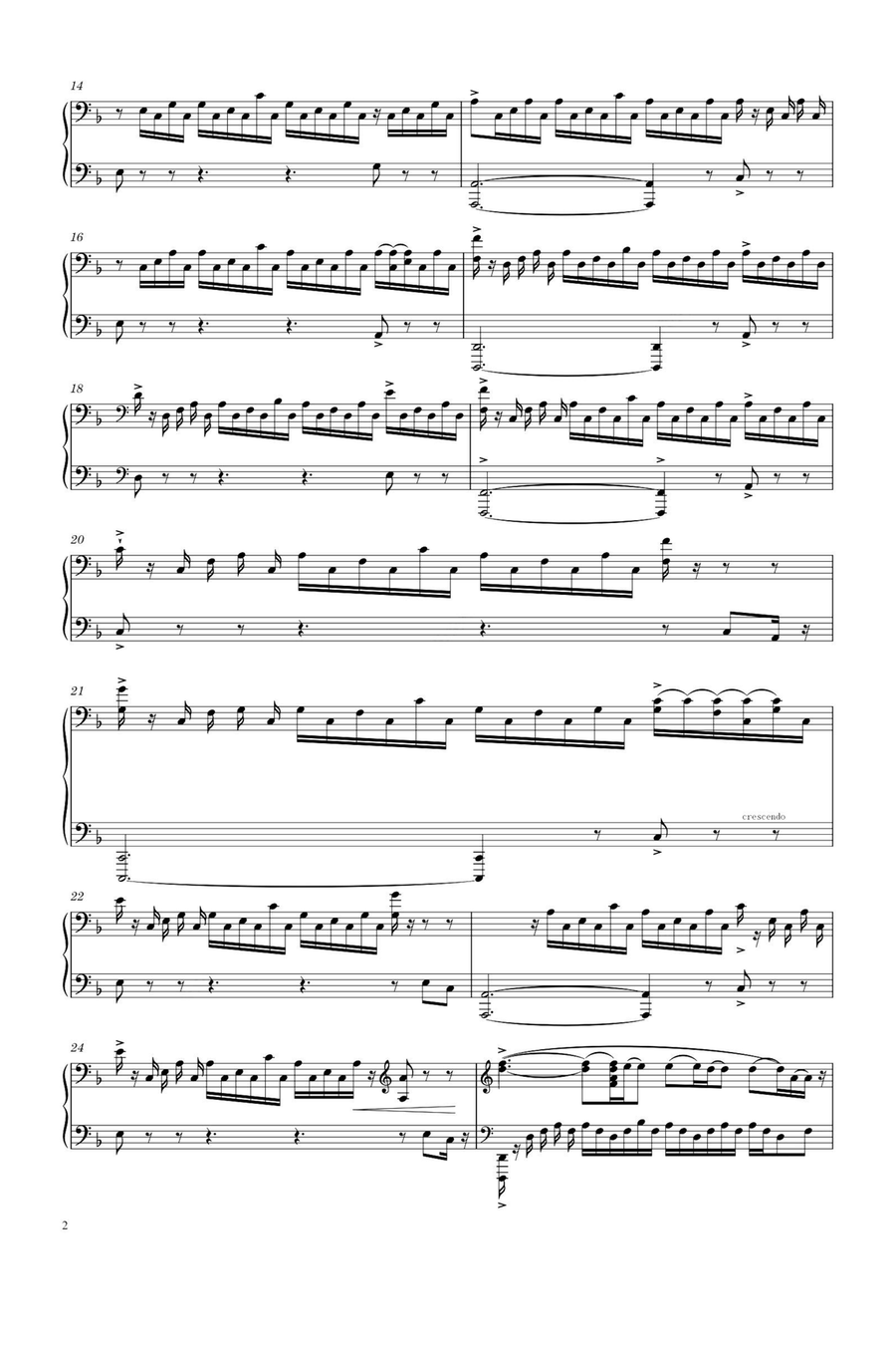 Chevalier De Sangreal Piano Solo scores gallery preview page 2