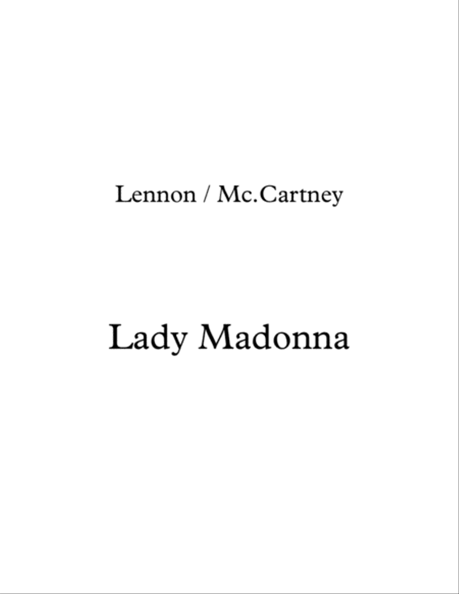Lady Madonna Guitar Solo scores gallery preview page 1